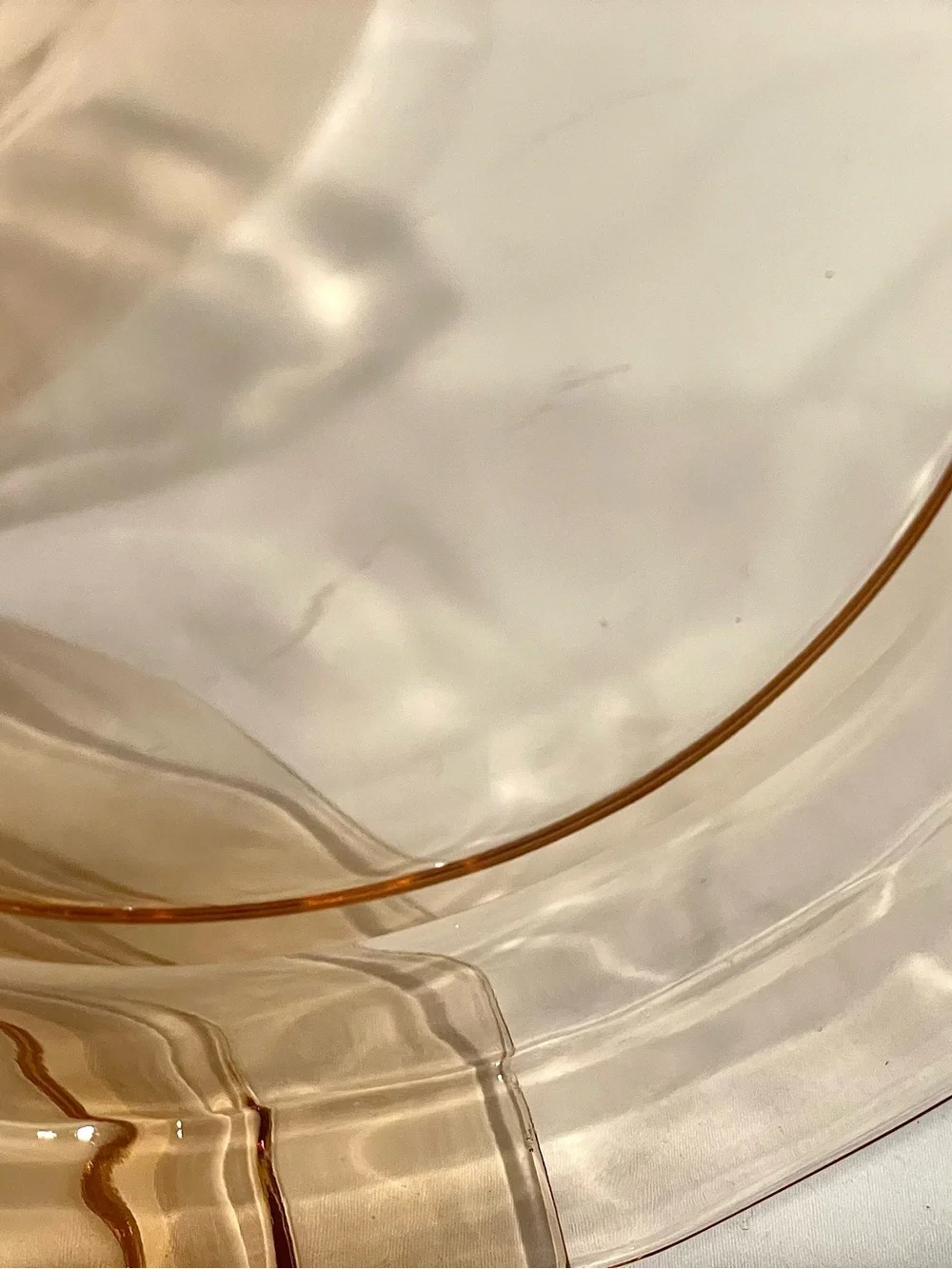 Set (4) Fostoria “Fairfax” Amber Depression Glass Salad Desset Plates (2nd)